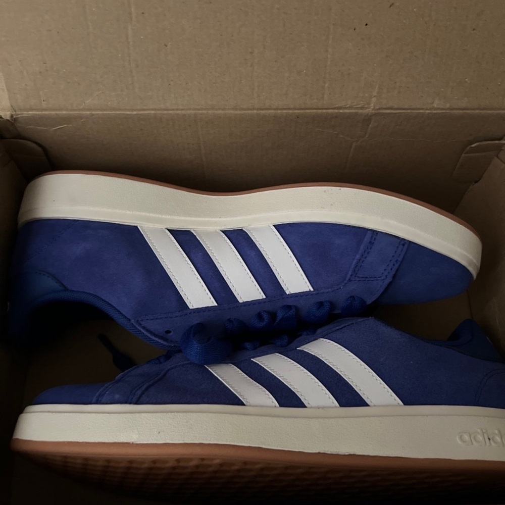 Adidas Men’s Suede Sneaker with White Stripes